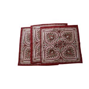 3 Max Studio Napkins Paisley Burgundy Wine 54845